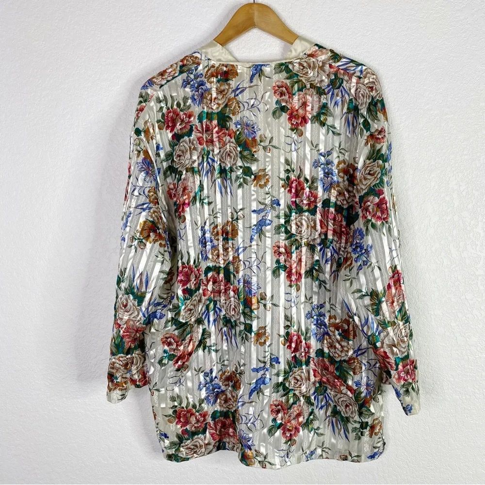 Vintage Victoria Secret Gold Label Floral Pajama Top